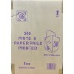 8oz Food Paper Pail - 500/Case
