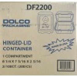 DF2200- 1-Comp. Foam Container (DOLCO)-200/Case