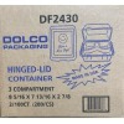 DF2430 3-Comp. Foam Container (DOLCO)-200/Case