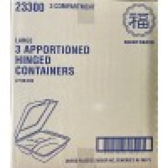 3 Apportioned Foam Container (9.25x8x2.75)-200/Case 3 Apportioned Foam Container (9.25x8x2.75)-200/Case