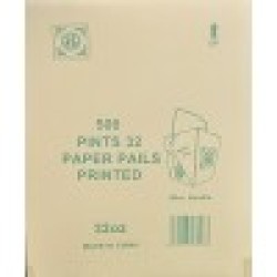 32oz QT Food Paper Pail (FU)-500/Case