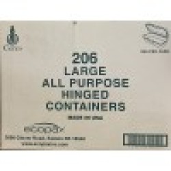 206 White Foam Container (L) (Ecopax)-200/Case
