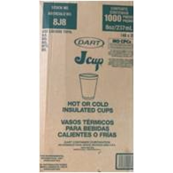8oz Dart cups (8J8)-1000/Case