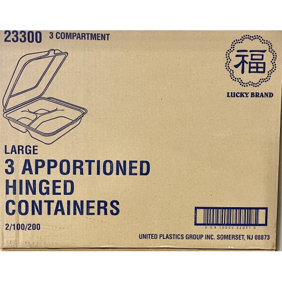 3-Comp. Container (Lucky)-200/Case