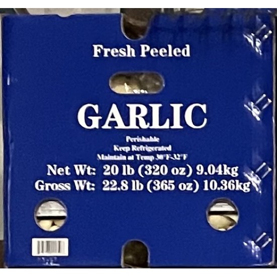 Fresh Peeled Garlic - 20LB/Case