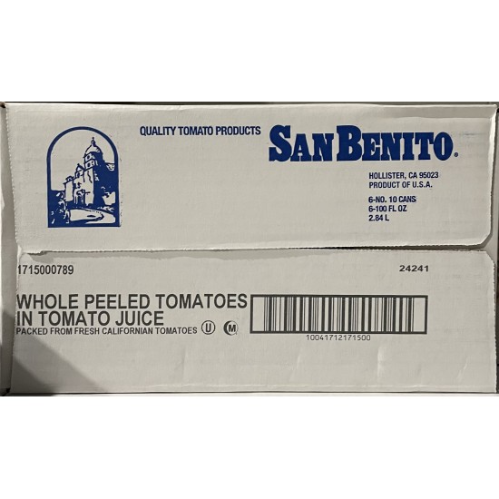 Whole Peeled Tomatoes (San Benito) - 6 Cans/Case