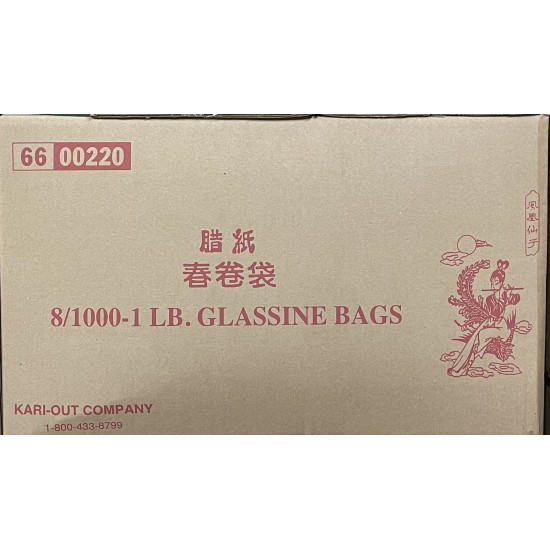 1LB Glassine Bags (K) - 8 Boxes/Case