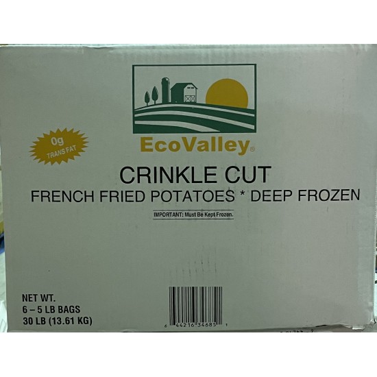 French Fries (Eco Valley-Crinkle Cut) - 1/2in - 30LB/Case