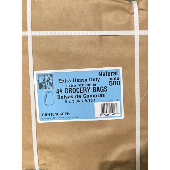 Brown Bags (4#)-500/Pack