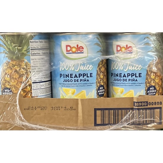 Pineapple Juice (Dole) - 12 Cans/Case