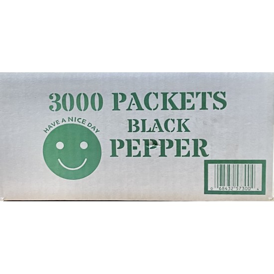 Black Pepper Packets - 3000 Packets/Case