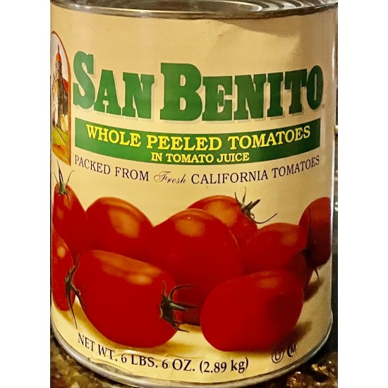 Whole Peeled Tomatoes (San Benito) - 6 Cans/Case