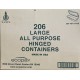 206 White Foam Container (L) (Ecopax)-200/Case