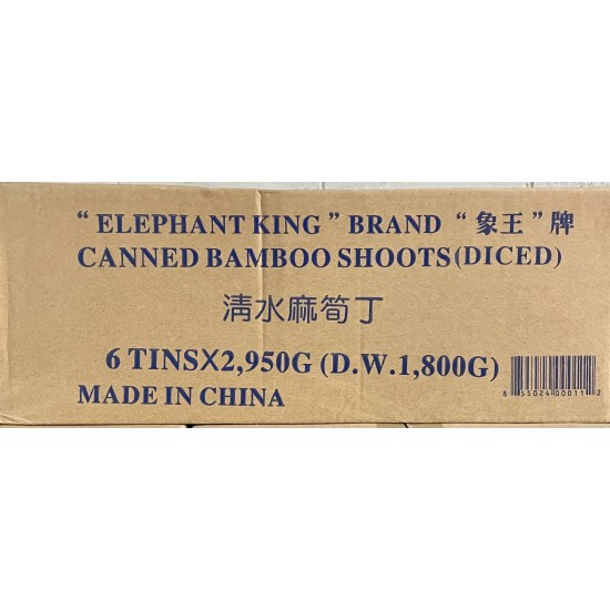 Bamboo Shoots (Diced)-Elephant King-6 Tins/Case