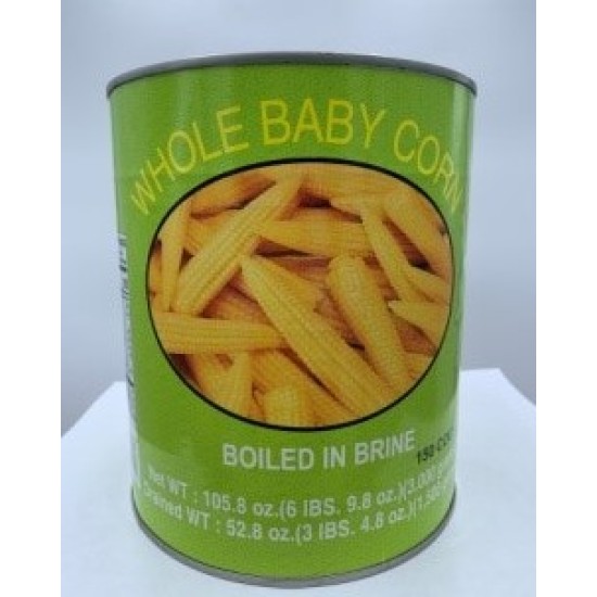 Whole Baby Corn (Elephant King)-150pcs-6Can/Case