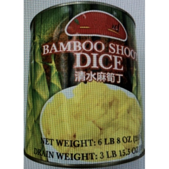 Bamboo Shoots (Diced)-Elephant King-6 Tins/Case